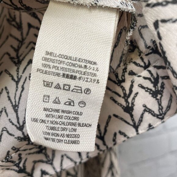 FREE PEOPLE Crop Blouse Size Small Boho Print Cream Stars Aligned Flowy Sleeves - Picture 11 of 15